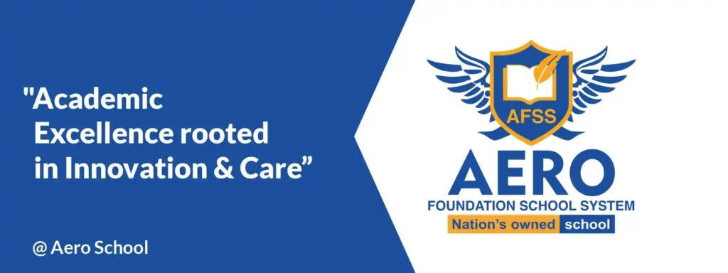 Banner image with Aero School logo and the text "Academic Excellence Rooted in Innovation and Care